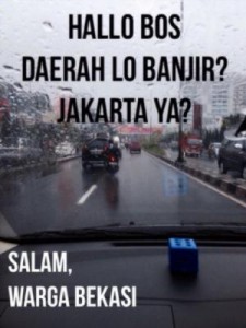 Meme Banjir dari Bekasi