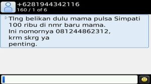 SMS Spam Mama Minta Pulsa