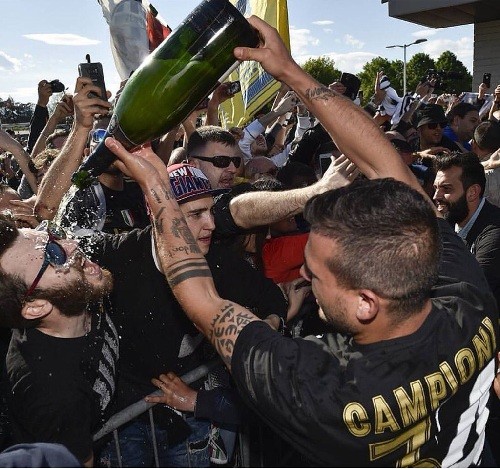 celebrate with fans